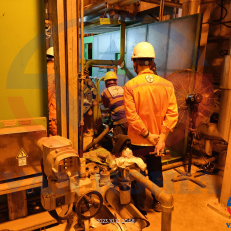 Tẩy cáu cặn đường ống nước tại nhà máy Nhiệt điện Nghi Sơn Thanh Hóa